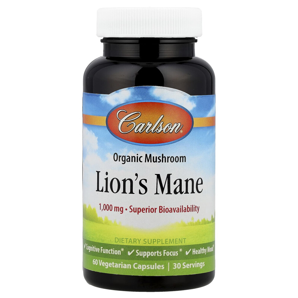 Carlson , Lion's Mane, 60 Vegetarian Capsules
