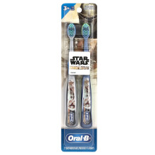 Oral-B, Tandbørster, Ekstra Bløde, 3+ År, Star Wars, The Mandalorian, 2 Tandbørster