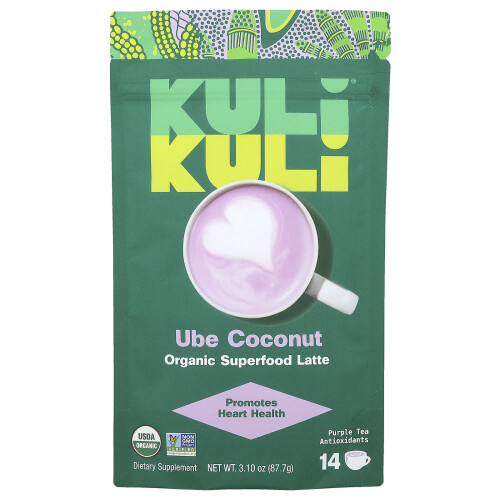 Kuli Kuli, Οργανικό Υπερτροφικό Καφέ Λάττε, Ube Κοκο, 3.10 oz (87.7 g)