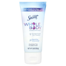 Secret, Geheim, Gehele Lichaam Deodorant, Aluminiumvrij, Onzichtbare Crème, Ongeurend, 3 oz (85 g)
