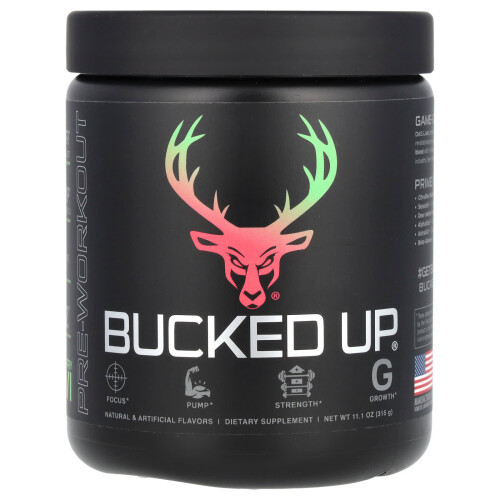 Bucked Up, Pre-Trabalho, Morango Kiwi, 11.1 oz (315 g)