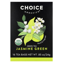 Choice Organic Teas, Groene Thee, Jasmine Groene, 16 Theezakjes, 0,85 oz (24 g)