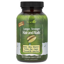 Irwin Naturals, Longer, Stronger Hair και Νύχια, 60 Λιακάσματος