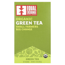 Equal Exchange, Organic Green Tea, 20 Čajových Válek, 1,41 oz (40 g)