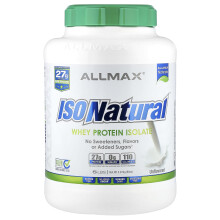 ALLMAX, IsoNatural, Zuivere Whey Protein Isolate, Ongevoopt, 5 lbs (2.27 kg)