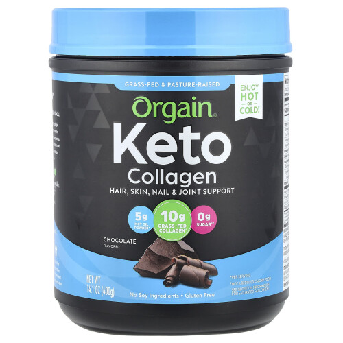 Orgain, Keto, Collageen Eiwitpoeder, Chocolade, 14,1 oz (400 g)