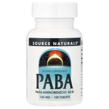 Source Naturals, PABA, 100 mg, 100 Tabletten