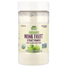 NOW Foods, Ekologisk monk frukt extrakt pulver, Noll-kalorik sötningsmedel, 3.7 oz (105 g)