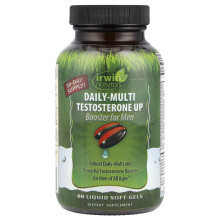 Irwin Naturals, Diario-Multi Aumentador de Testosterona Para Hombres, 60 Gelatinosas Líquidas