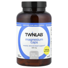 Twinlab, Magnézium Kapszula, 420 mg, 200 Kapszula