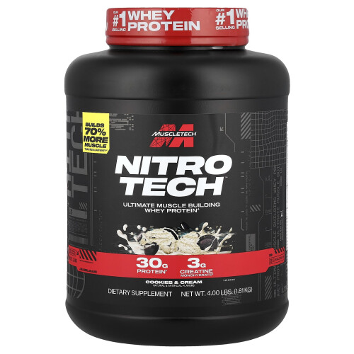 Muscletech Nitro Tech, Proteina de Soia, Formula de Construire a Muzelor Ultimate