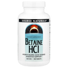 Source Naturals, Betain-HCl, 650 mg, 180 Tabletten