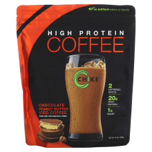 Chike Nutrition, Iced Coffee con Alta Proteina, Cioccolato e Burro di Arachidi, 16,3 oz (462 g)