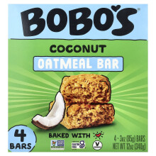 Bobo's Oat Bars, Oatová barva, Kokos, 4 Barov, 3 oz (85 g) Každý