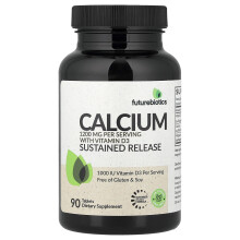 Futurebiotics, Kalcium Med Vitamin D3, Försedd Utgivning, 90 Tabletter