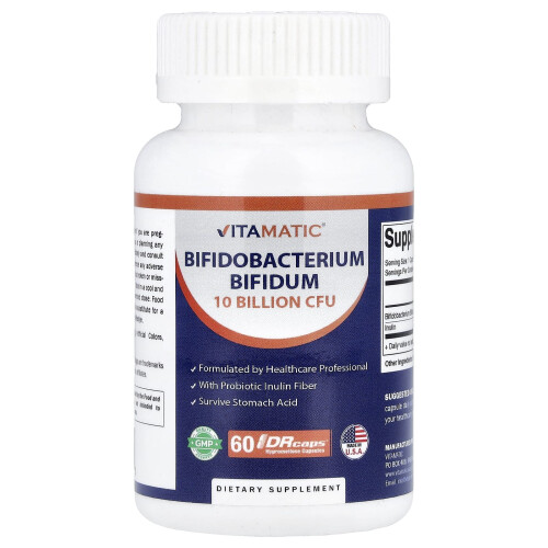 Vitamatic, Bifidobacterium Bifidum,  60 DRcaps Hypromellose Capsules