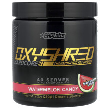 EHPlabs, OxyShred Hardcore, Termogenisk Fett Förbrännare, Vattenmelon Candy, 9,2 oz (260 g)