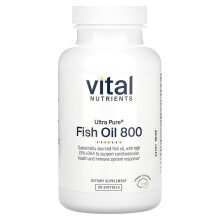 Vital Nutrients, Ultra Pure Fish Oil 800, Lemon, 90 Softgels