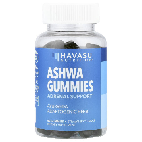 Havasu Nutrition, Ashwa Gomas, Morango, 60 Gomas