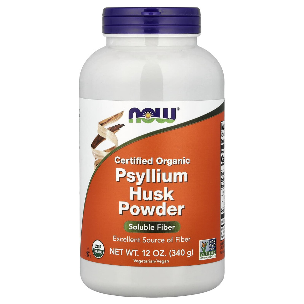 Now Foods , Certified Organic Psyllium Husk Powder, 12 Oz (340 G)