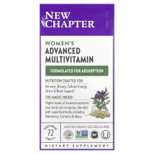 New Chapter, Zaawansowany Multivitamin dla Kobiet, 72 Wegetariańskie Tabletki