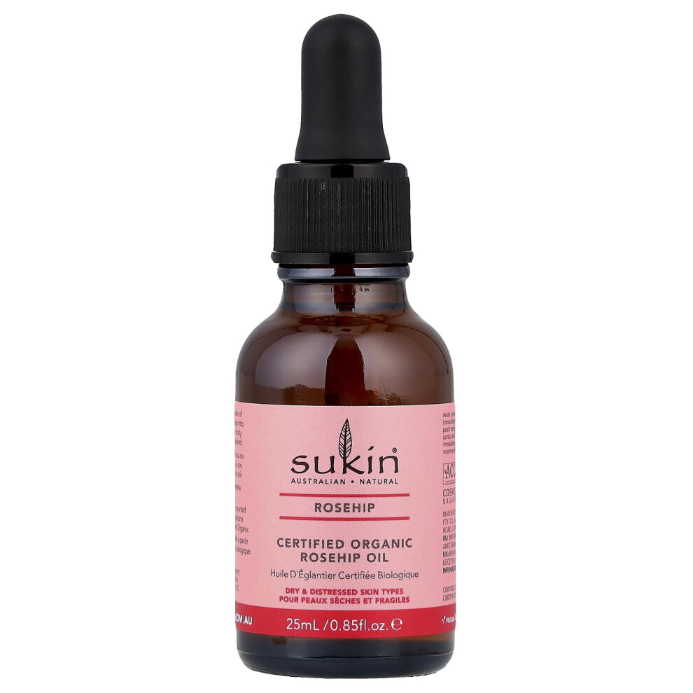 Sukin {Aisle B} | Organic Rose Hip Oil Dropper 25Ml | 1 X 25Ml