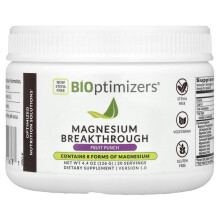 BIOptimizers, Magnézium Breakthrough, Gyümölcsös Punch, 4,4 oz (126 g)