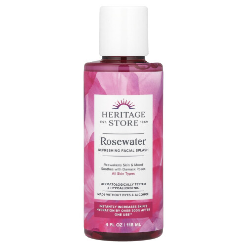 Heritage Store, Ροζέτα, Αναζωογονητική Πρόσωπο Splash, 4 fl oz (118 ml)