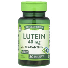 Nature's Truth, Luteína Plus Zeaxantina 40 mg 30 Softgels de Liberação Rápida