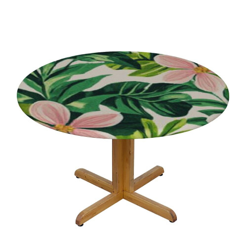 Rond tafelkleed met palmbladmotief, polyester 2