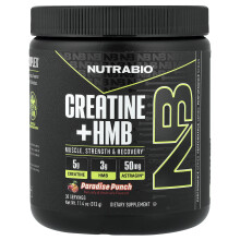 NutraBio, Creatină + HMB, Paradise Punch, 11.4 oz (313 g)