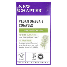 New Chapter, Vegan Omega-3 Complex, 30 Vegan Softgels