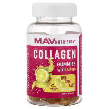 MAV Nutrition, Collagen-Gummies mit Biotin, Yummy Lemon, 60 Gummies