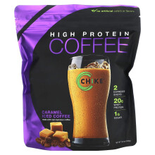 Chike Nutrition, Hoog Proteïne Iced Coffee, Caramel, 14,8 oz (420 g)