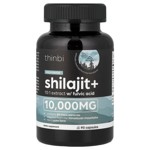 Thinbi, Shilajit+, 90 Capsule (500 mg per Capsulă)