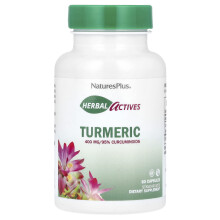 NaturesPlus, Herbal Actives, Turmeric, 400 mg, 60 Kapsler