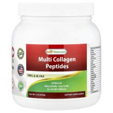 Best Naturals, Peptide de colagen multi, fără arome, 1 lb (454 g)