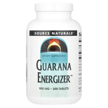 Source Naturals, Guarana Energizer, 900 mg, 200 Tabletiek