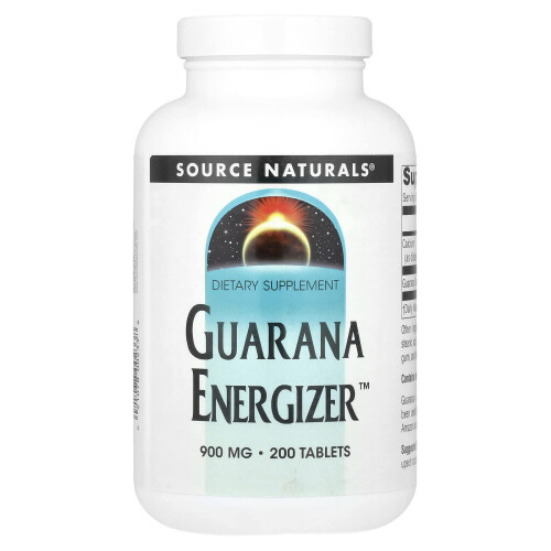 Source Naturals, Energizer Guarany, 900 mg, 200 Tabletek