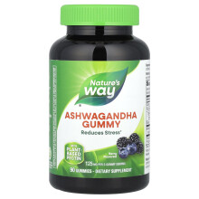 Nature's Way, Ashwagandha Gummibärchen, Beere, 125 mg, 90 Gummibärchen