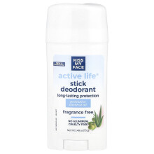 Kiss My Face, Active Life, Stick de Deodorant, Fără Parfum, 2,48 oz (70 g)