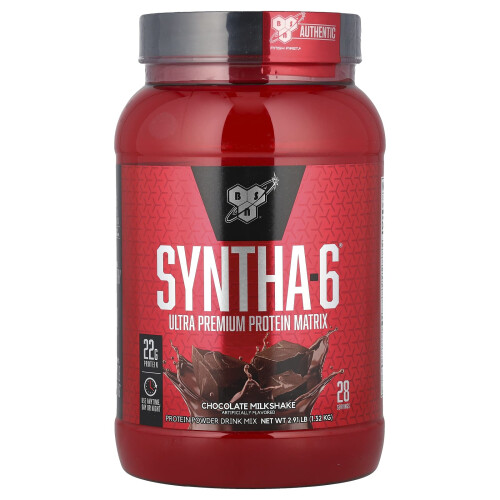BSN BSN, Syntha-6, Πολύπλευρος Πρωτεϊνικός Μηχανισμός, Σοκολάτα Μίルクσαϊκ, 2,91 lb (1,32 kg)