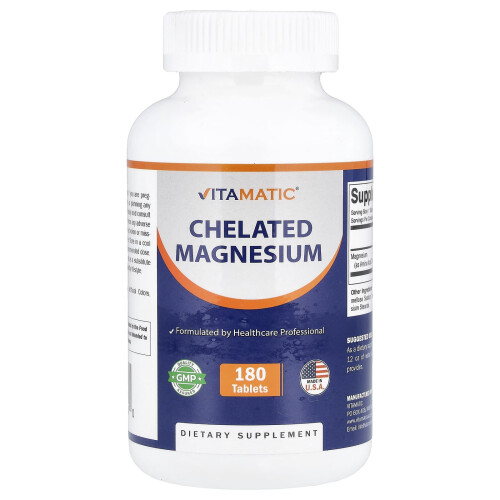 Vitamatic, Χελωματοποιημένο Μαγνήσιο, 180 Τάμπλες (300 mg ανά Τάμπλα)
