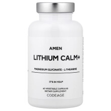 Codeage, Amen Lithium Calm+, 60 Vegetabilsk kapsler