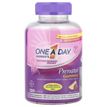 One-A-Day, Vitaminas y Minerales para Mujeres con Ácido Fólico y DHA, Suplemento Multivitamínico/Multimineral, 120 Gomas