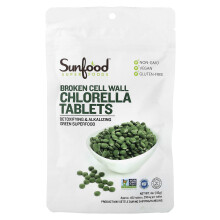 Sunfood, Tabletas de Chlorella con Paredes Celulares Rotas, 250 mg, 452 Tabletas, 4 onzas (113 g)