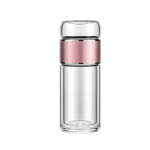 Doppelwandige Glas-Tee-Ei-Flasche, 355 ml 1