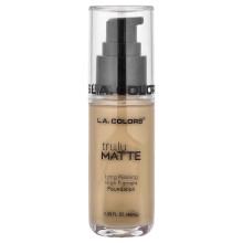 L.A. Colors, Echt Matte Foundation, CLM354 Zacht Beige, 1.35 fl oz (40 ml)