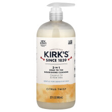 Kirk's, 3-v-1 čisticí prostředek pro hlavu a tělo, Citrus Twist, 32 fl oz (946 ml)