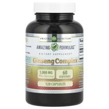Amazing Nutrition, Ginseng-Komplex, 1.000 mg, 120 Kapseln (500 mg pro Kapsel)
